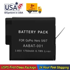 [1/2 Pack] For GoPro Hero 5/6/7, Gopro 5/ Gopro 6/Gopro 7 Battery AABAT-001