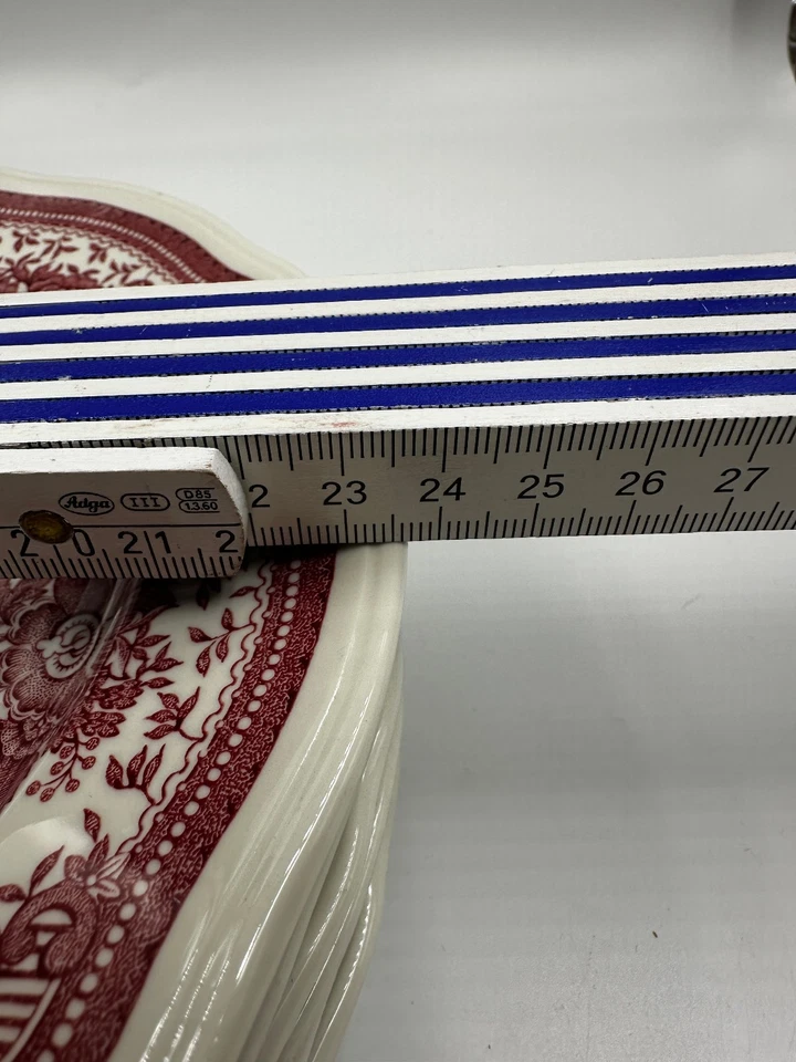 6 Stück - Villeroy & Boch Fasan rot - Speiseteller Ø 23,5 cm - Bild 3 von 4