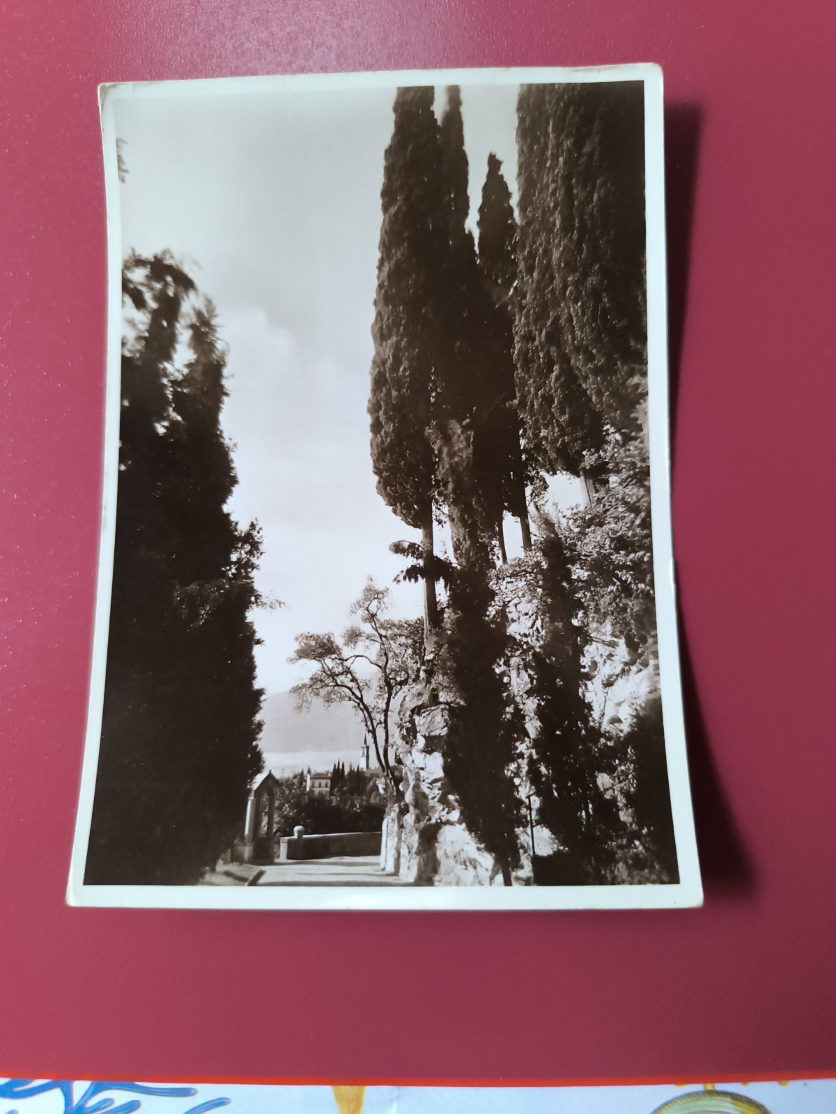 LAGO DI COMO VARENNA - CARTOLINA BIANCO E NERO SPEDITA FRANCOBOLLO 10 LIRE