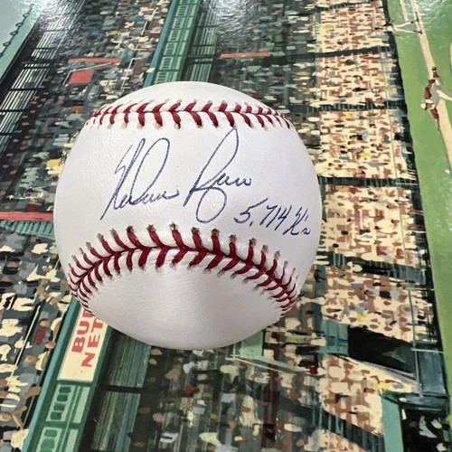 Nolan Ryan Signed Baseball Nolan Ryan Sticker.  JFD