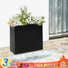 New ListingTall Outdoor Planter Box, Rectangular Metal Planter Box 24*10*24in Garden Yard