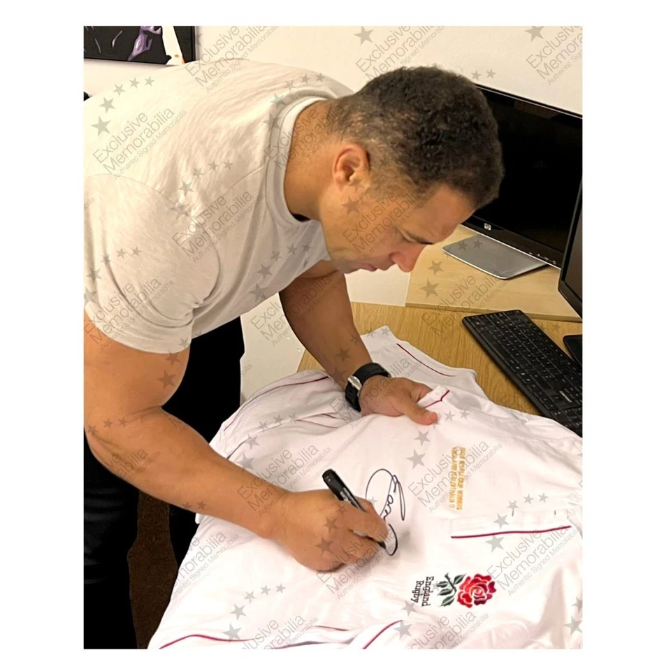 Camiseta de rugby de Inglaterra firmada por Jason Robinson Foto 2 de 3