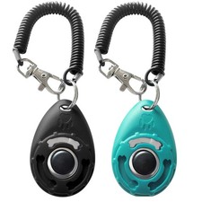 Pet Training Clicker with Wrist Strap - Dog Training Clickers New Black  Blue 