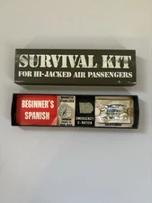 Vintage Novelty Survival Kit “For Hi- Jacked Air Passengers” Gag Gift Rare Weird