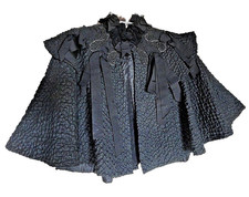 True Vintage Victorian Beaded Black Circular Cape Capelet