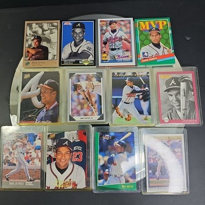 Dave Justice Set Of 12 Baseball Cards As Shown. David Justice