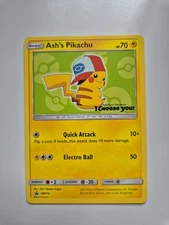 Pokemon Card SM Black Star Promos SM112 Ash's Pikachu