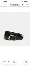 Coach Reversal Women&rsquo;s Belt NWOT.  Size 42. Black With Gold Buckle.