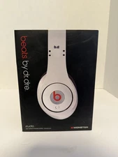 Monster Beats By Dre Studio Wired Headphones White Studio 1st Gen 1.0 w/ box