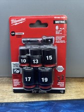 Milwaukee 49-66-7036 SHOCKWAVE 6 Piece Impact Duty 3/8 Drive Metric Socket Set