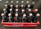 Vintage Style Coca-Cola Mini Glass Bottle Set Wooden Crate Display (Trademarked)