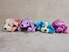 Russ Glitz Mini Dog Plush Pink, Blue, Purple, And Orange