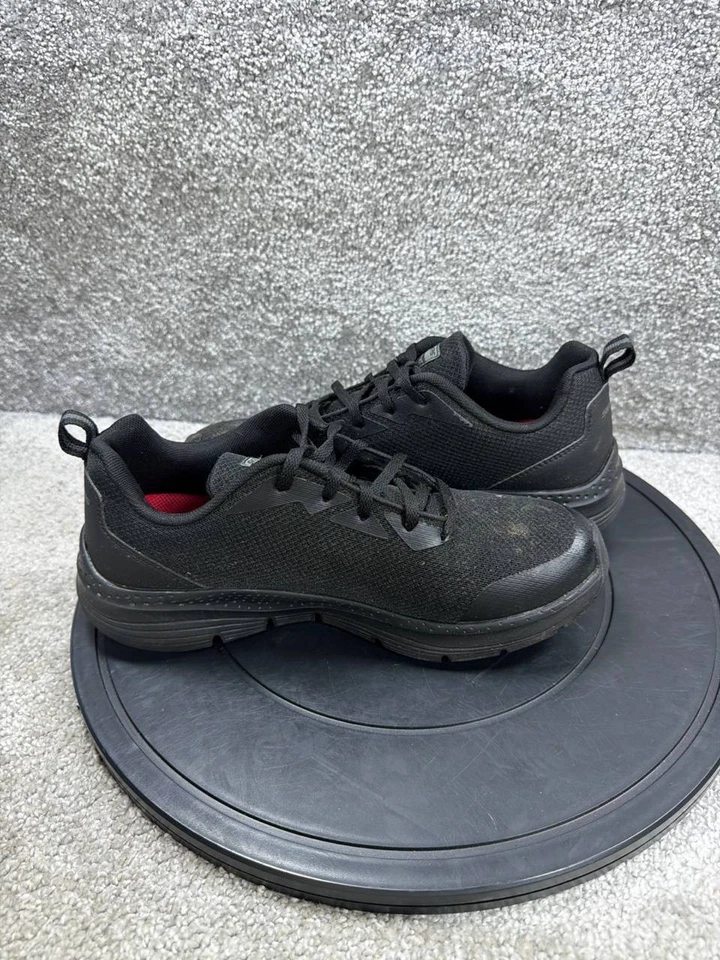 Skechers Shoes Women Size 10 Arch Fit Slip Resistant Soft Toe Work Black Textile - Image 3 of 4