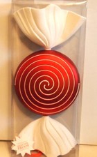 Huge Red White 18" Jumbo Peppermint Candy Prop Wreath Tree Christmas Ornament