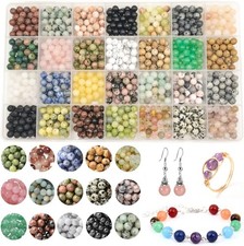 1120pcs Polished Natural Stone Beads for DIY Jewelry Making