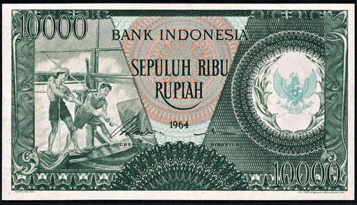 INDONESIA - 10000 RUPIAH 1964 UNC P 100