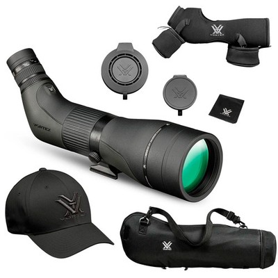 VORTEX Crossfire HD 20-60x80 Angled Spotting Scope, Storage Case, Flexfit Cap