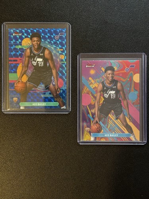 #ad 2025 26 Topps Finest Ace Bailey 50 RC Utah Jazz Oil Spill RC $75.00