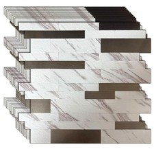 10 Sheets Peel and Stick Backsplash Tile for Kitchen, Self-Adhesive Mosaic Ti...