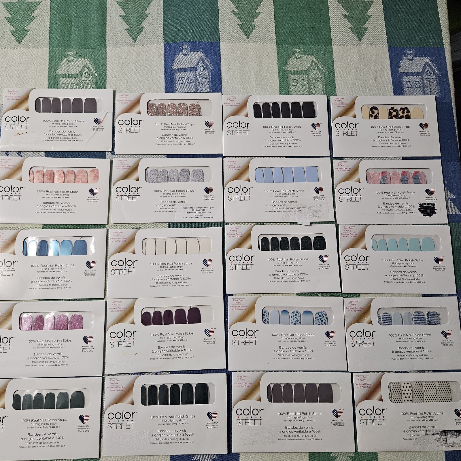 Color Street 20 Bundle Lot Assorted Nail Strips with One Duplicate New NOS