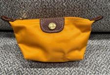 Longchamp Le Pilage Mini Coin Purse Pouch - Yellow/Gold Color