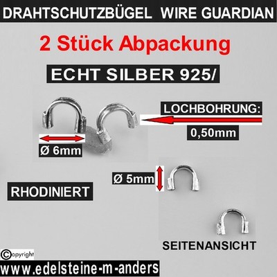 Echt Silber Drahtschutzbügel Schmuck Draht Schutz Bügel Schoner Wire Guardian