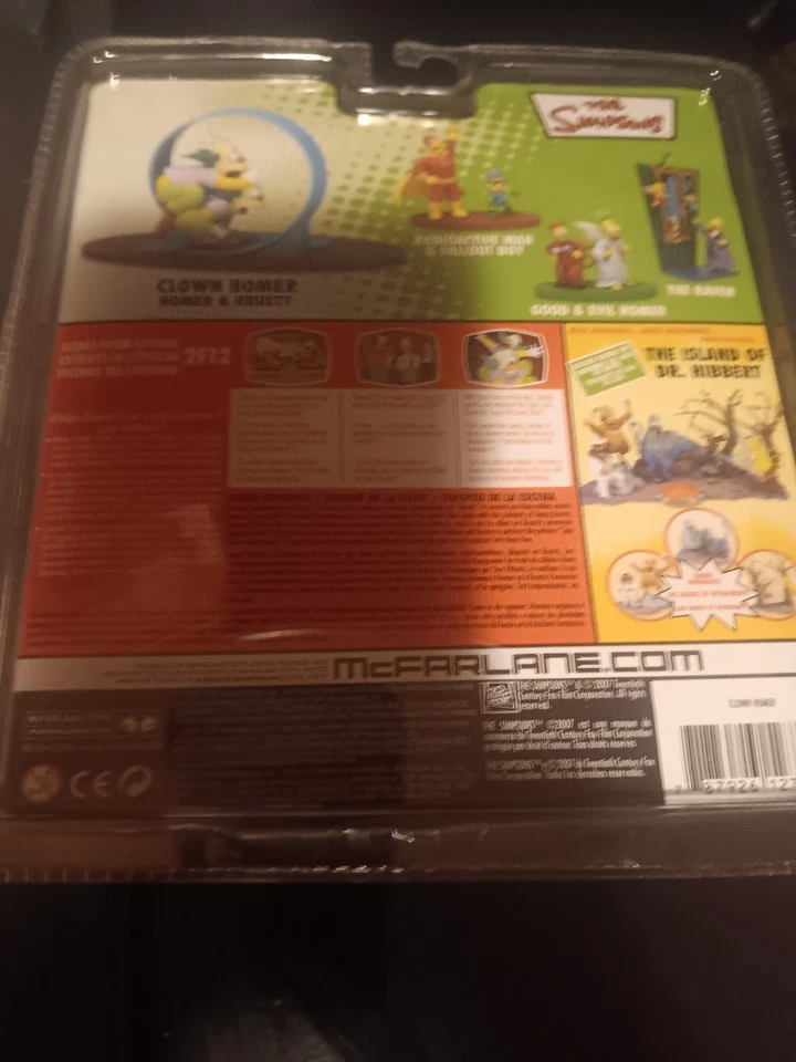 McFarlane Toys The Simpsons Clown Homer and Krusty Collectible Figure!RARE NEW - Image 4 of 4