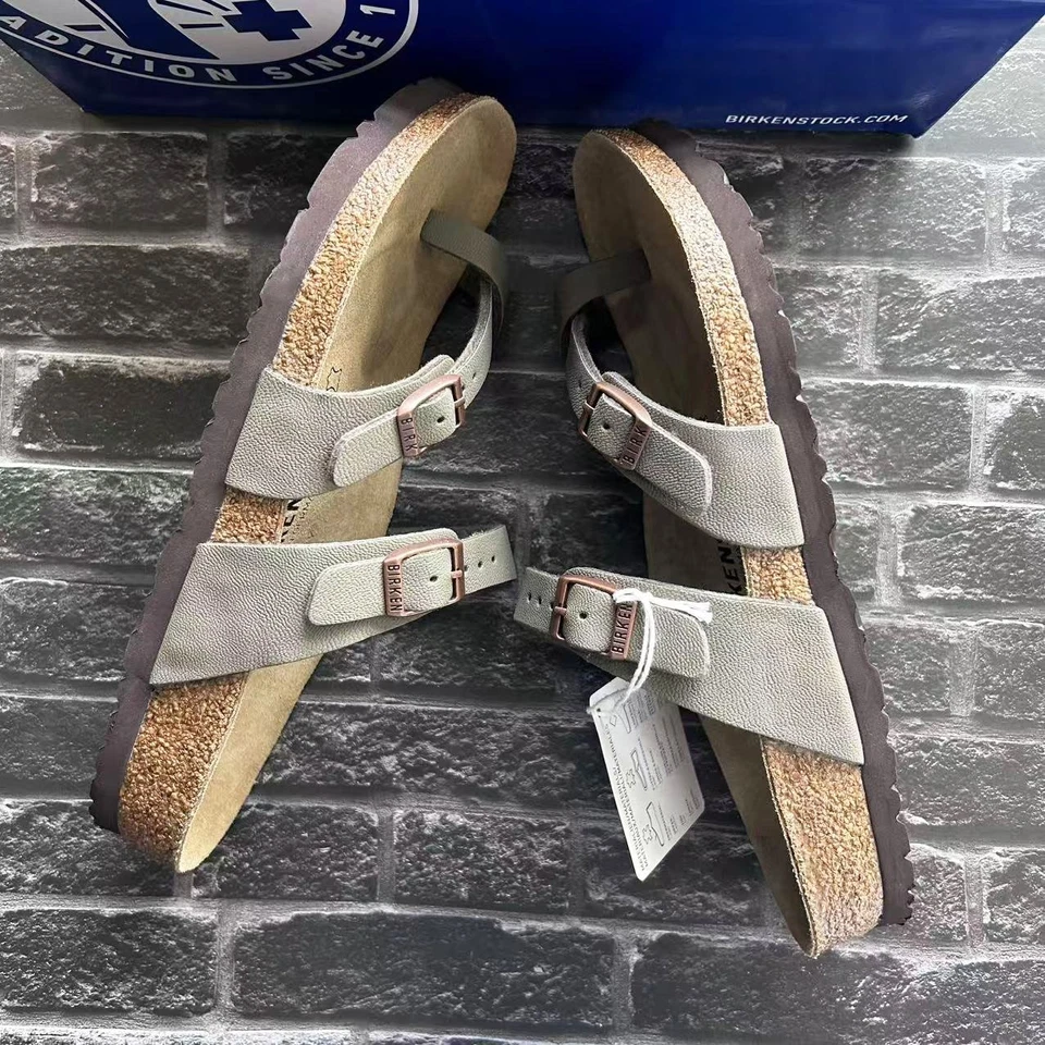 NUEVAS Sandalias para Mujer Birkenstock Mayari Stone Birkibuc Plantilla de Corcho Anchas 37-41 Foto 3 de 4