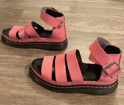 Dr Doc Martens Women s Clarissa Sandals Patent Acid Pink US8/UK6