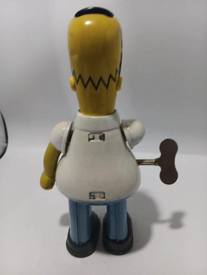 Los Simpson 2002 Rocket Usa Homer Simpson 8" juguete de cuerda de acción de hojalata Foto 3 de 4