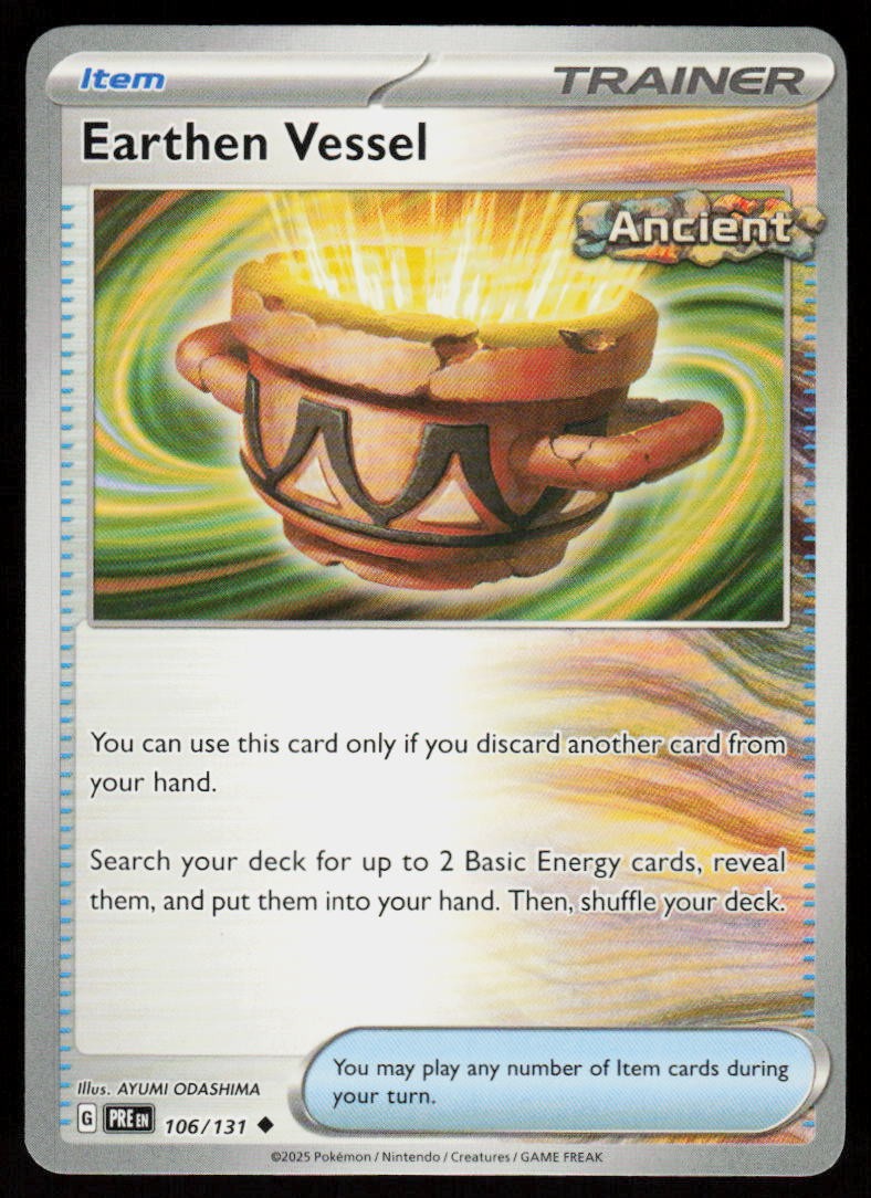 Earthen Vessel 106/131 Uncommon Prismatic Evolutions Pokemon Near Mint