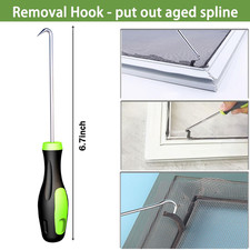 Screen Roller Tool, Screen Spline Tool, Spline Roller, Steel/Nylon Roller wit...