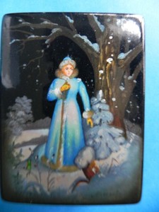 Russian Hand-Painted Lacquer Box Signed By Artist Made In USSR