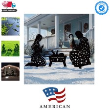 Metal Nativity Scene Outdoor Christmas Decorations, 17  Nativity Silhouette O...