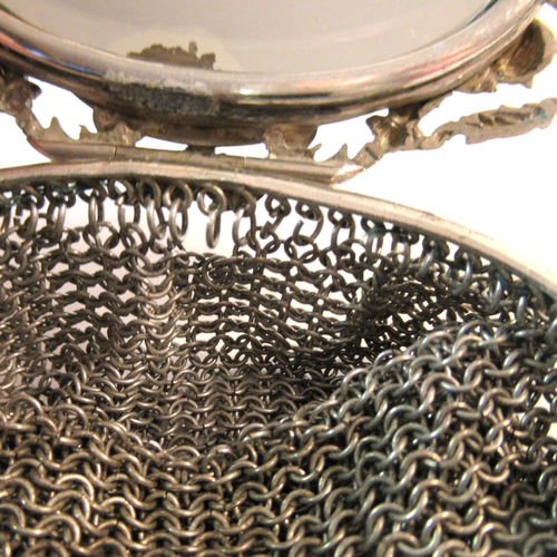 Cartera antigua vintage de malla para dragón Chatelaine - Imagen 8 de 11