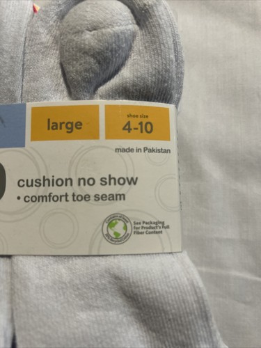 Wonder Nation Girls No Show Socks White, color Bright 10 Pack - Size L 4-10 -NWT - Picture 5 of 12