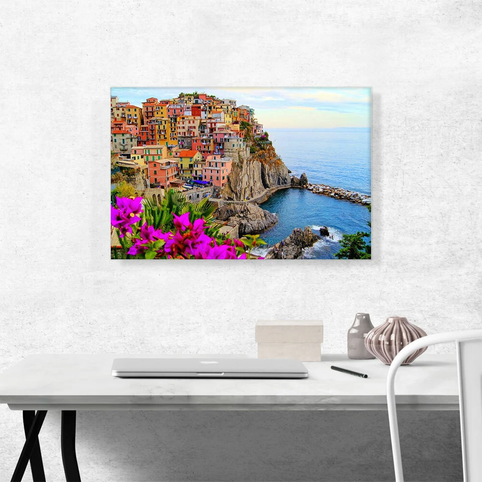 Impresión artística en lienzo Artcanvas Village of Manarola Cinque Terre Italia Foto 2 de 4