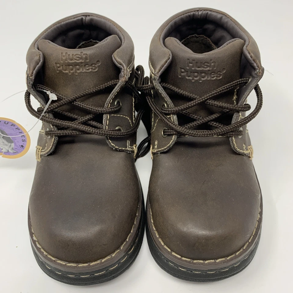 HUSH DOGS мальчика молодежный размер 12,5 M коричневый ботинки на шнуровке «новые ботинки» с ярлыками! - Изображение 3 из 4
