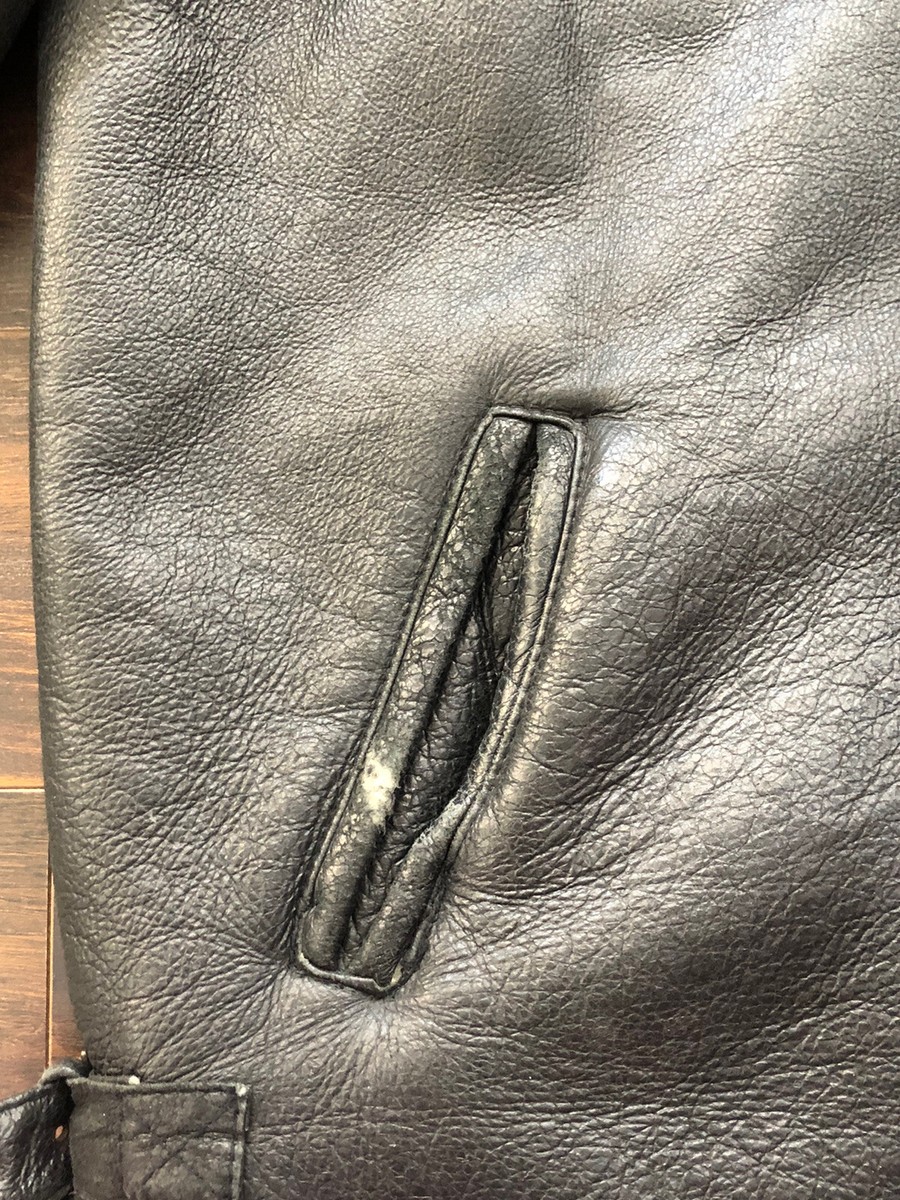 Walter Davoucci Shearling Leather Flight Bomber Jacket Sz