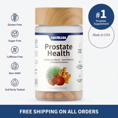 Prostate Health Bundle 90 Cpsule Mushroom Blend+Saw Palmeto+ 10 Herbs & Vitamins