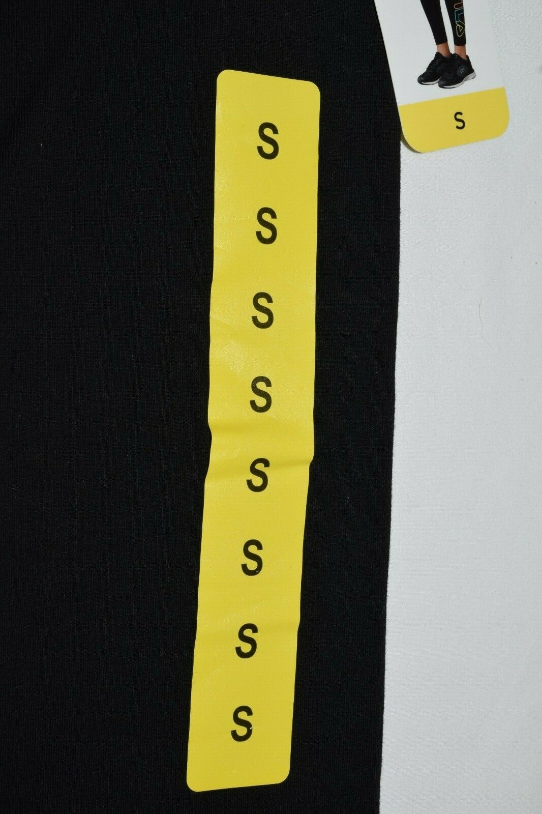 Nuovo con etichette Leggings donna FILA nero logo vita alta pantaloni attivi alla caviglia taglia small