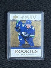 Vasily Podkolzin Exquisite Rookies /99 Gold Collection 2021-22 Hockey R-VP UD