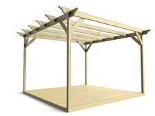 Image of Pergola and decking kit Orchid design