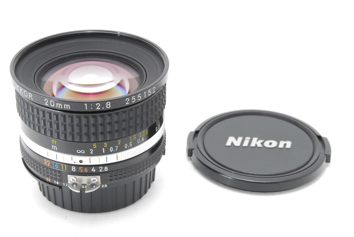 NIKON Ai-S NIKKOR 20mm f/2.8 Old Lens Wide Angle MF single NIKON Ai-S NIKKOR 20mm f/2.8 Old Lens Wide Angle MF single