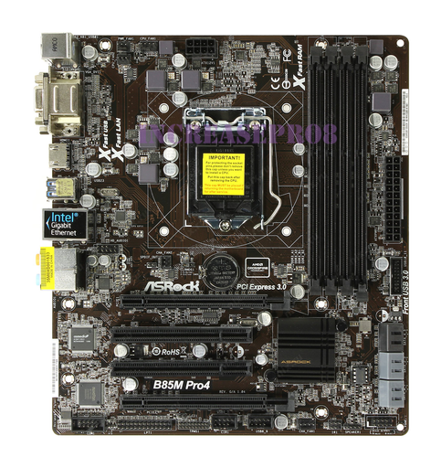 Zócalo de placa base ASRock B85M PRO4 LGA 1150 Intel B85 DDR3 DIMM Micro ATX - Imagen 3 de 5