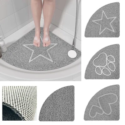 NICOMAN Non Slip Corner Shower Mat Anti Mould Bath Mat Loofah Shower Mat 53x53cm 60x60cm