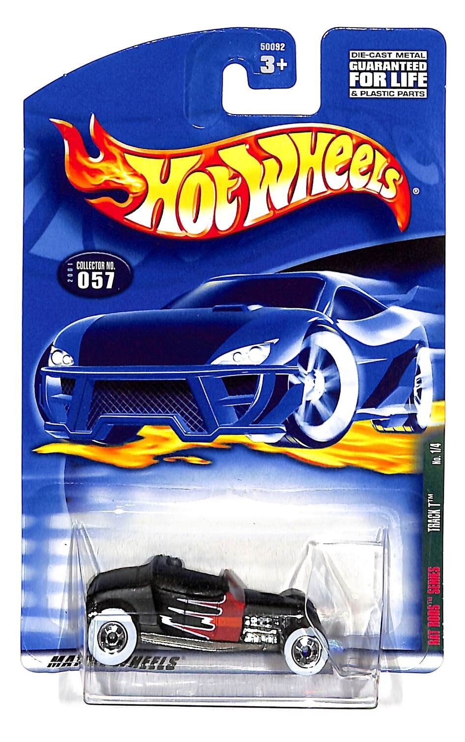 2001 Hot Wheels Rat Rods Series Track T 1/4 #057 Black and Red New Sealed