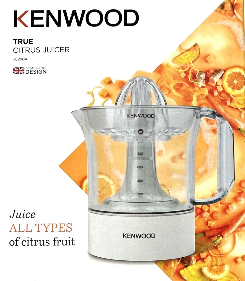 Kenwood JE280 Citrus Press Fruit Juicer Juice Extractor 1L 40W White