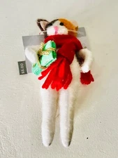 Target Wondershop Christmas 2023 Felted Wool Calico Cat With Gift Ornament 🎁