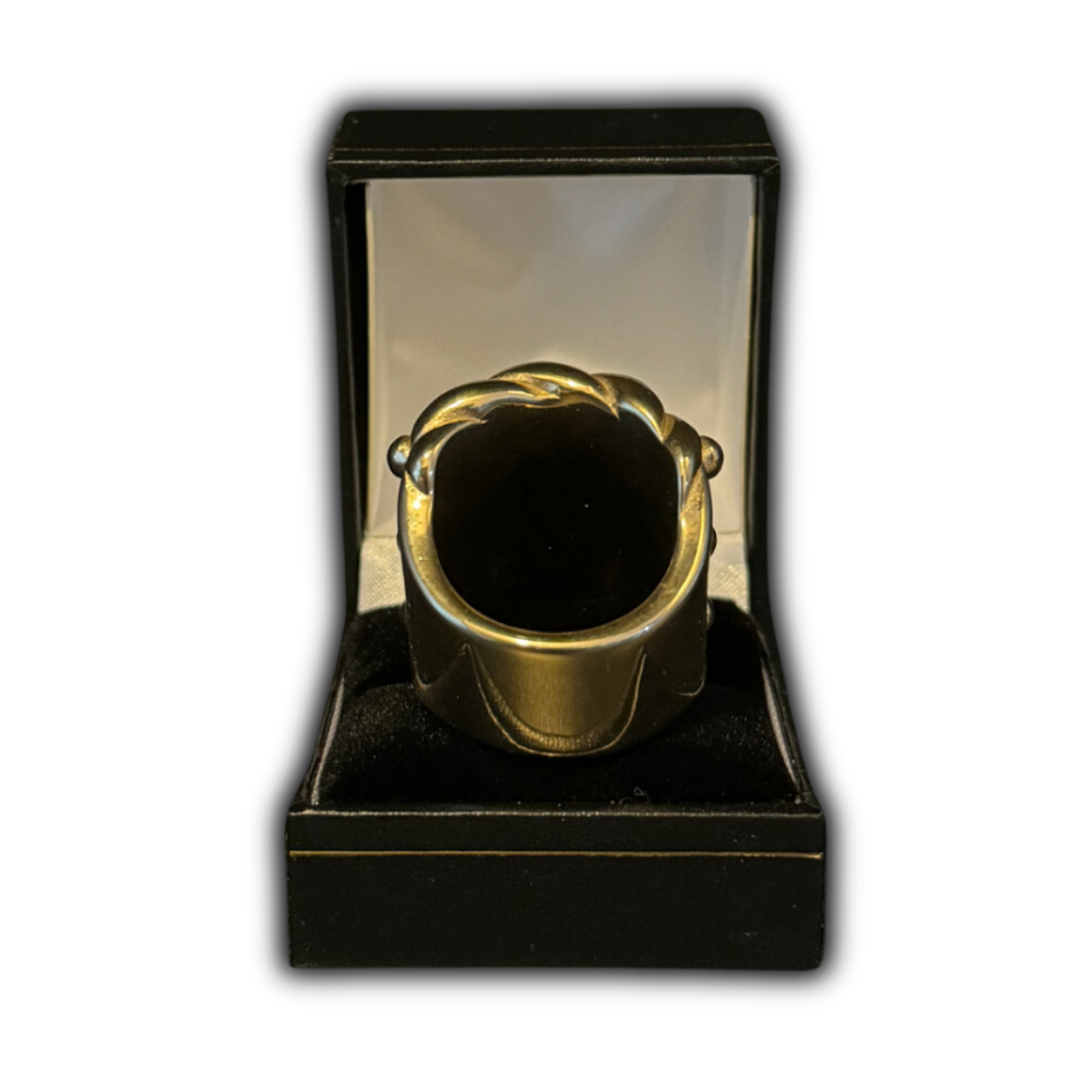 Huge XL Keeper ring stainless steel waterproof gold plated 14kt gold